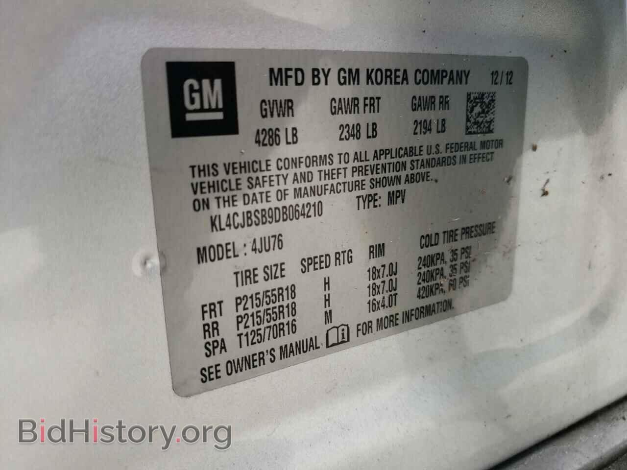 2013 BUICK ENCORE - VIN: KL4CJBSB9DB064210 - Фото 13