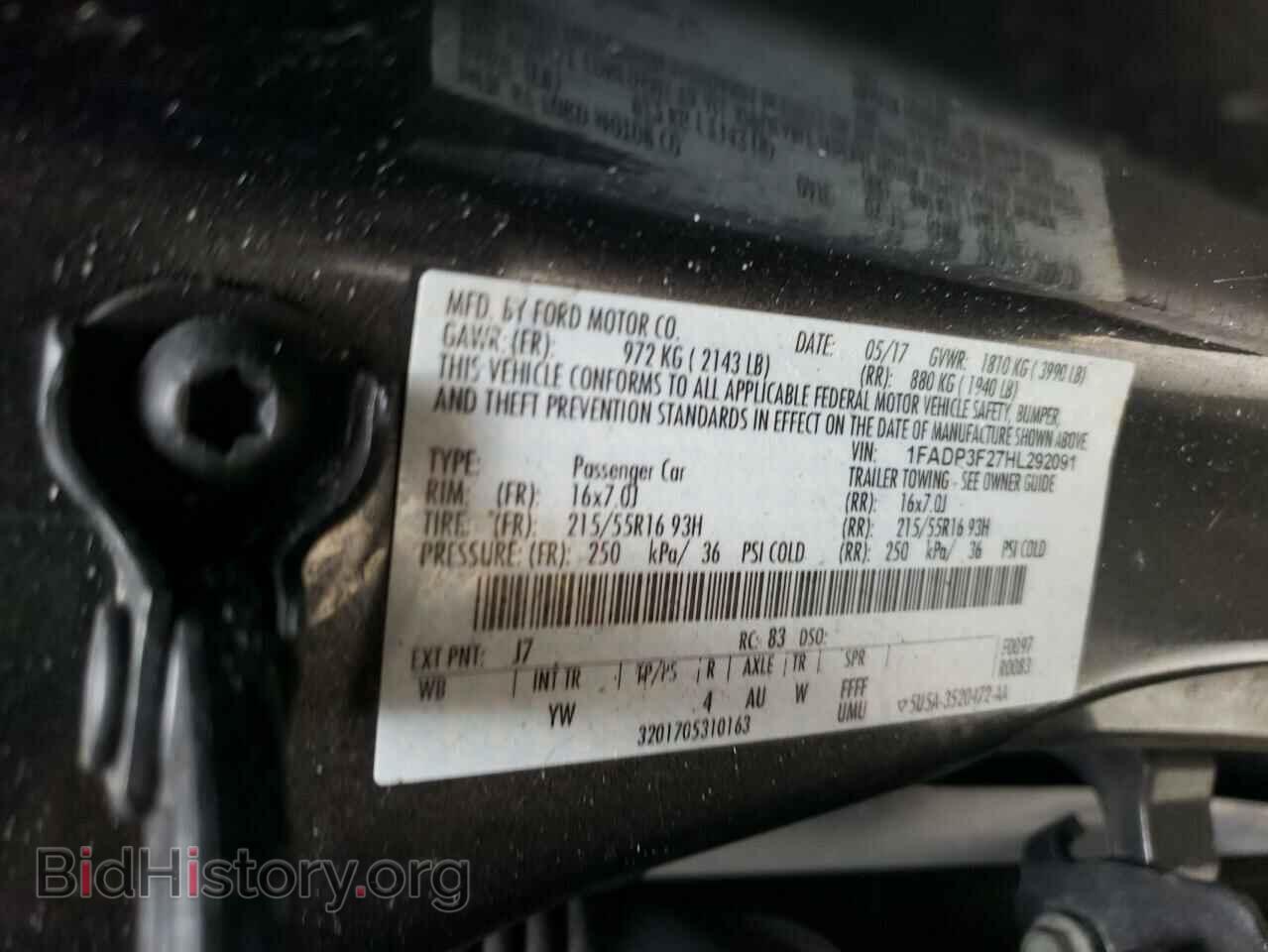 2017 FORD FOCUS - VIN: 1FADP3F27HL292091 - Фото 12