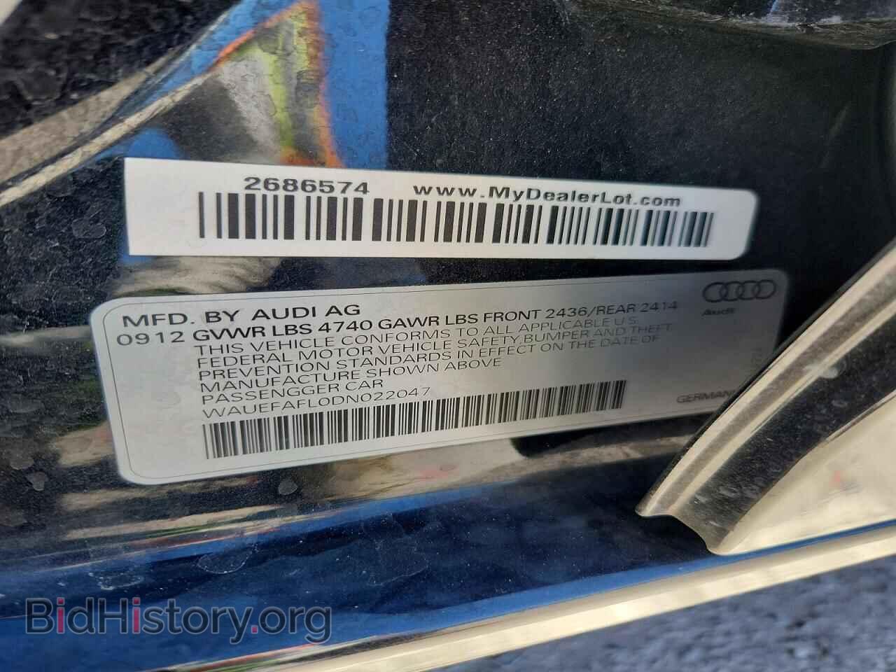 2013 AUDI A4 - VIN: WAUEFAFL0DN022047 - Фото 13