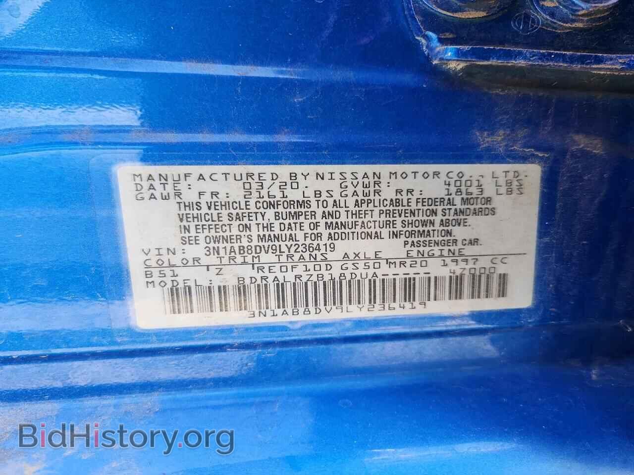 2020 NISSAN SENTRA - VIN: 3N1AB8DV9LY236419 - Фото 12