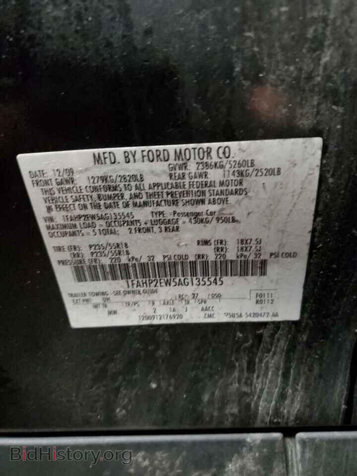 2010 FORD TAURUS - VIN: 1FAHP2EW5AG135545 - Фото 10