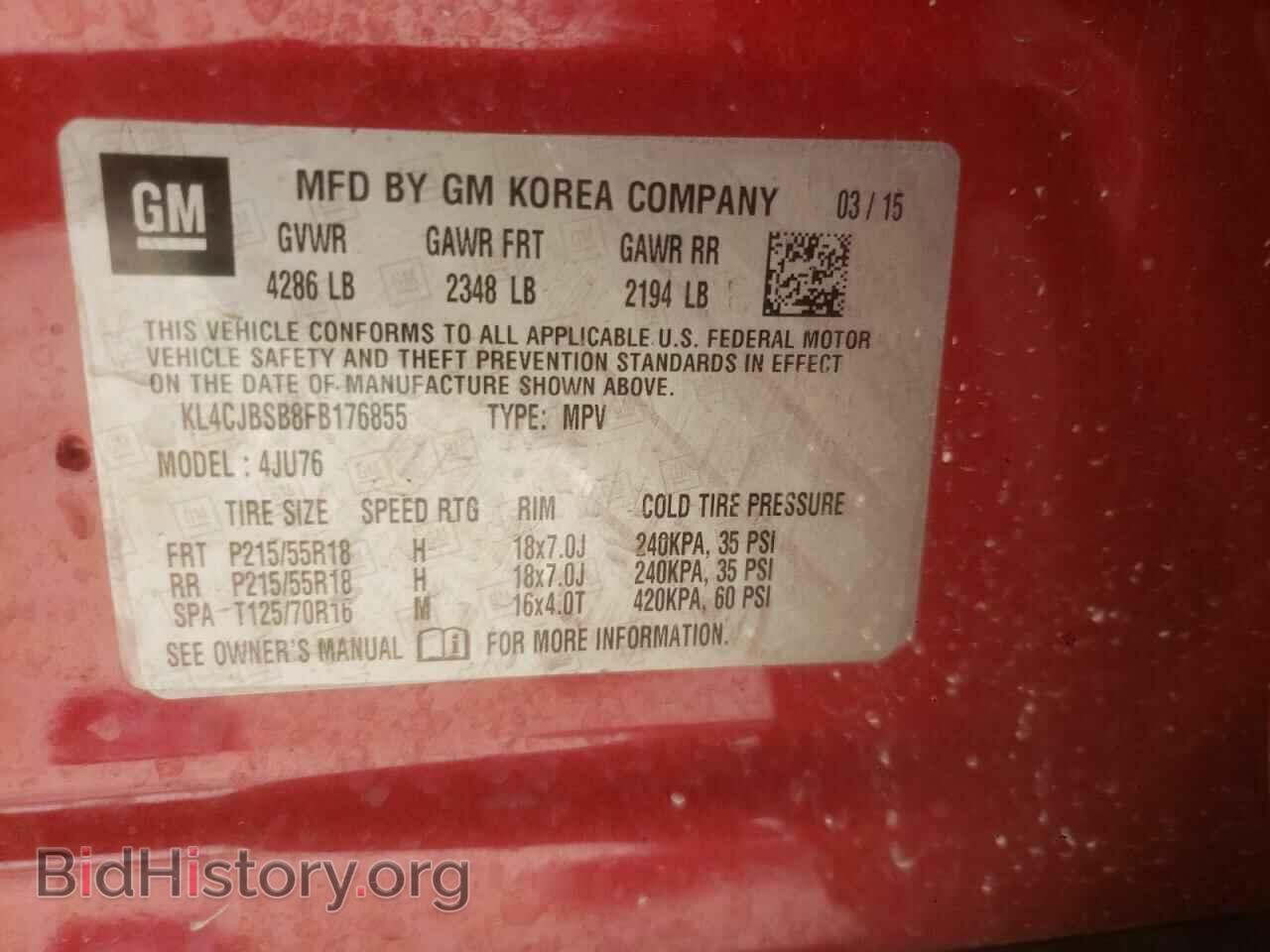 2015 BUICK ENCORE - VIN: KL4CJBSB8FB176855 - Photo 10