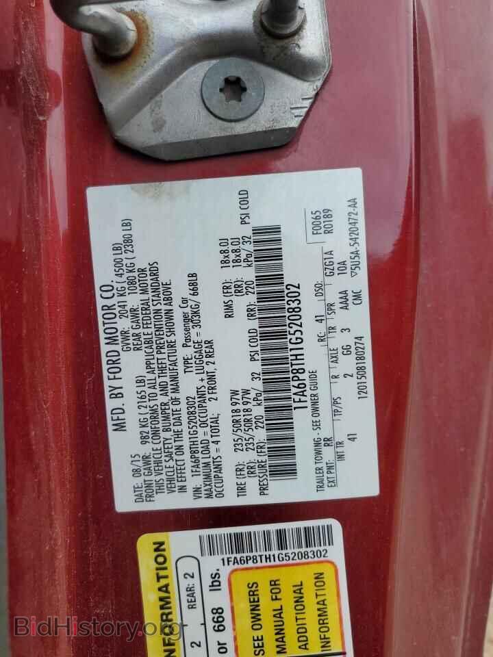 2016 FORD ALL Models - VIN: 1FA6P8TH1G5208302 - Photo 12