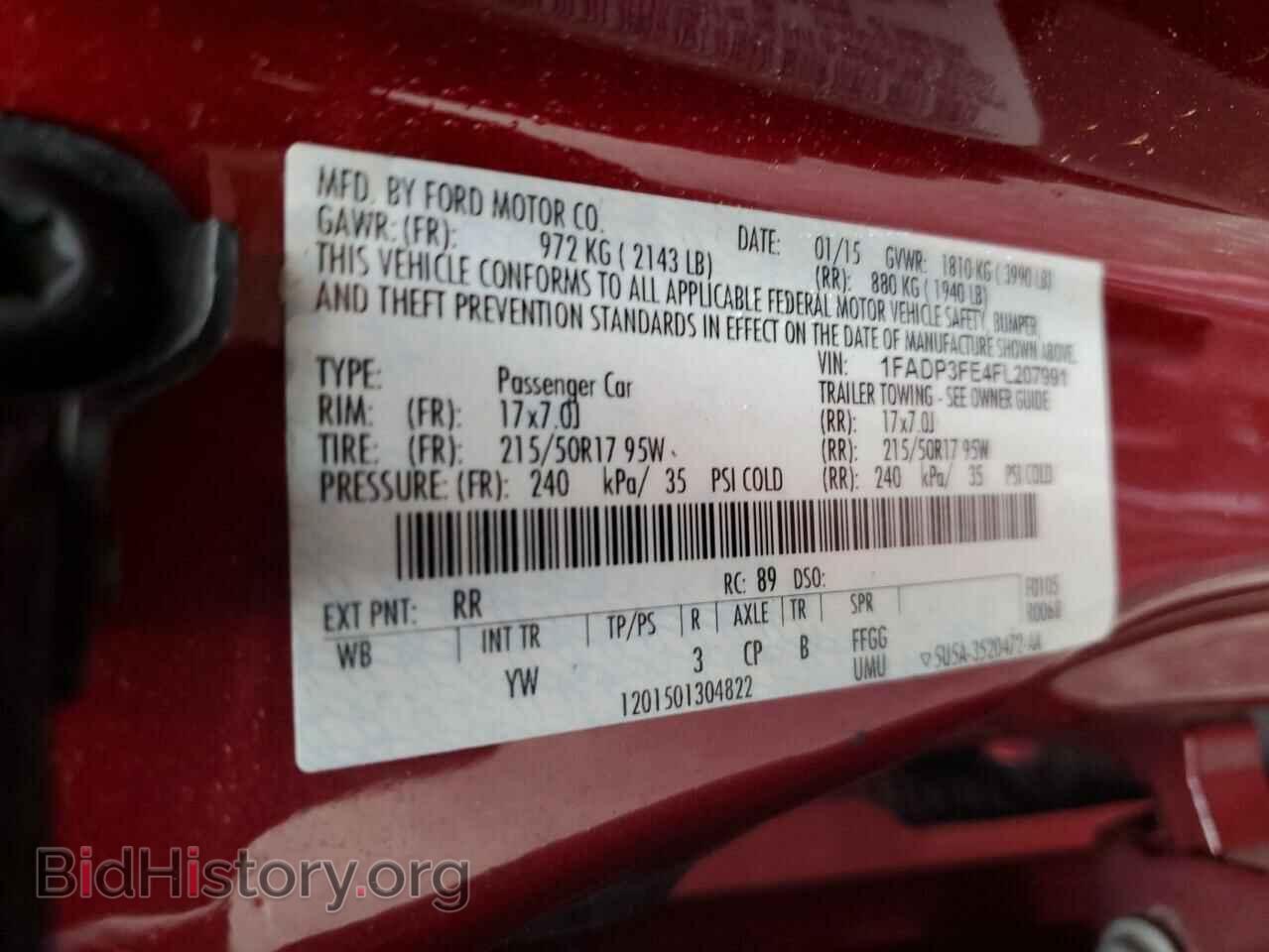 2015 FORD FOCUS - VIN: 1FADP3FE4FL207991 - Фото 10