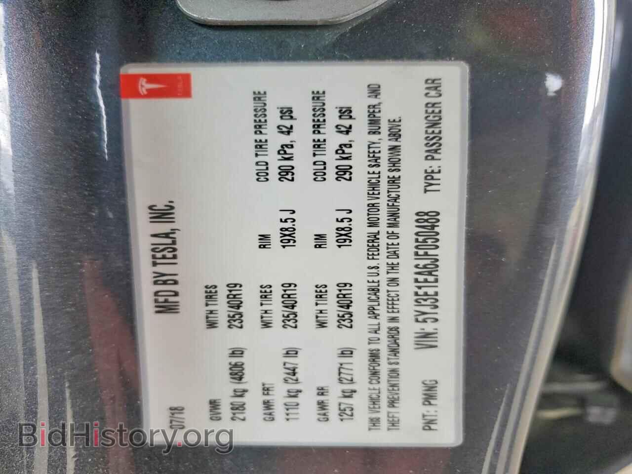 2018 TESLA MODEL 3 - VIN: 5YJ3E1EA6JF050488 - Photo 12