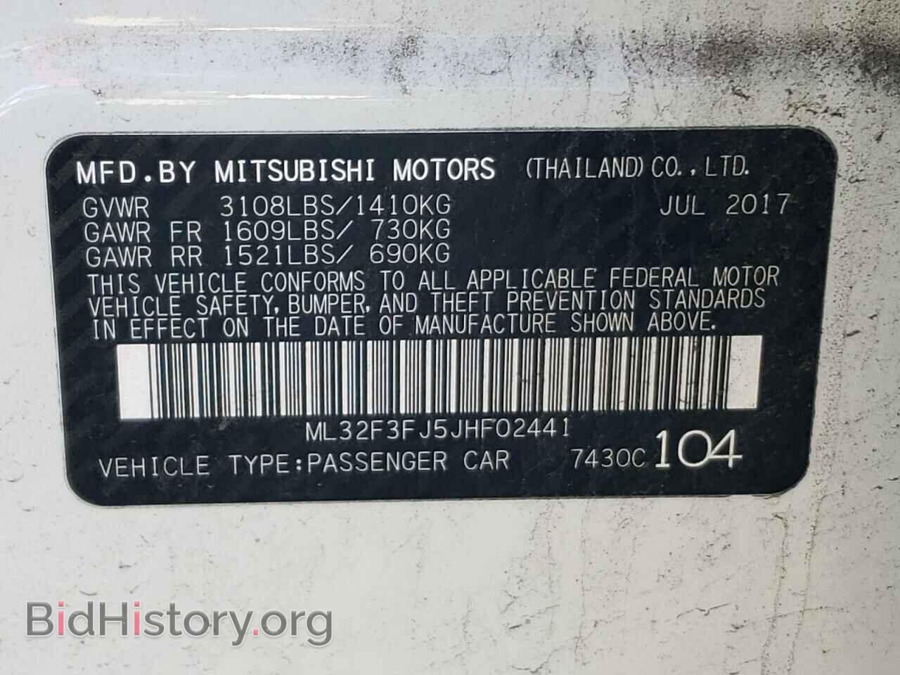 2018 MITSUBISHI MIRAGE - VIN: ML32F3FJ5JHF02441 - Фото 10