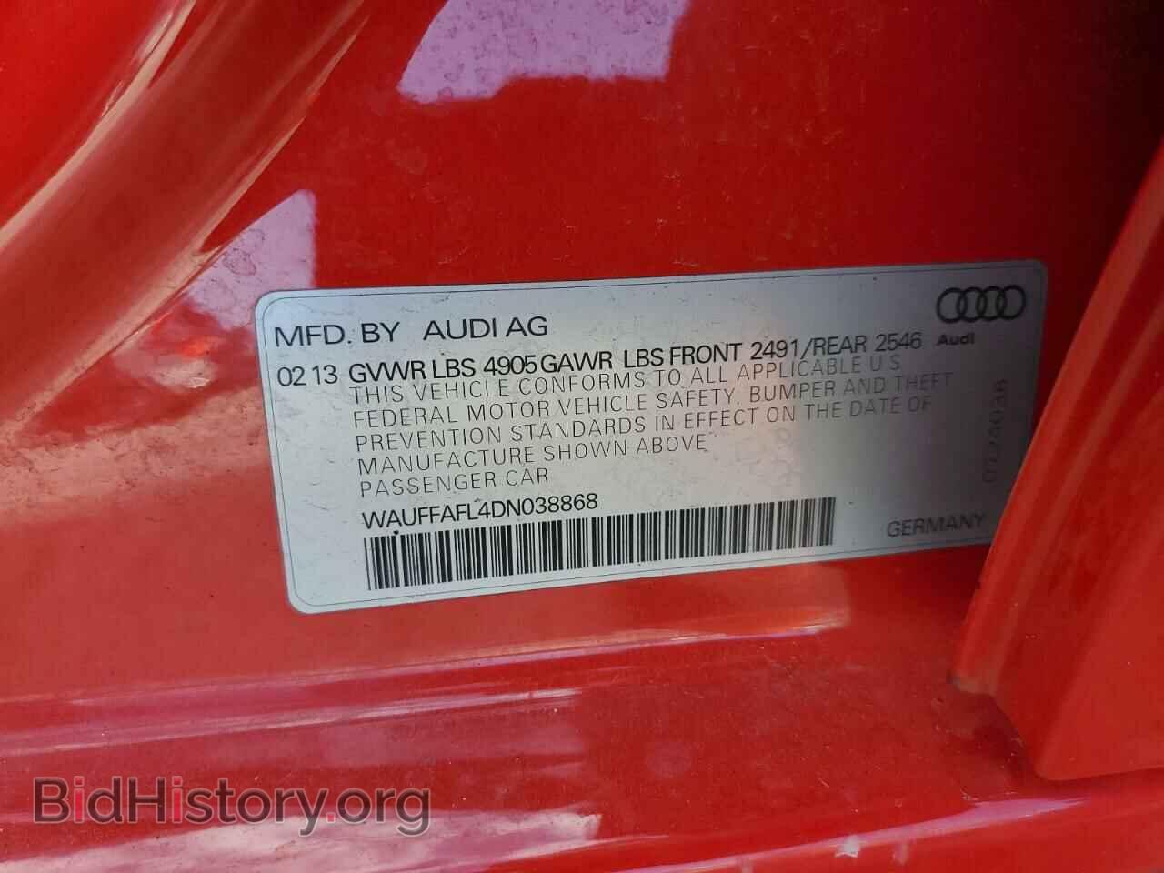 2013 AUDI A4 - VIN: WAUFFAFL4DN038868 - Photo 10