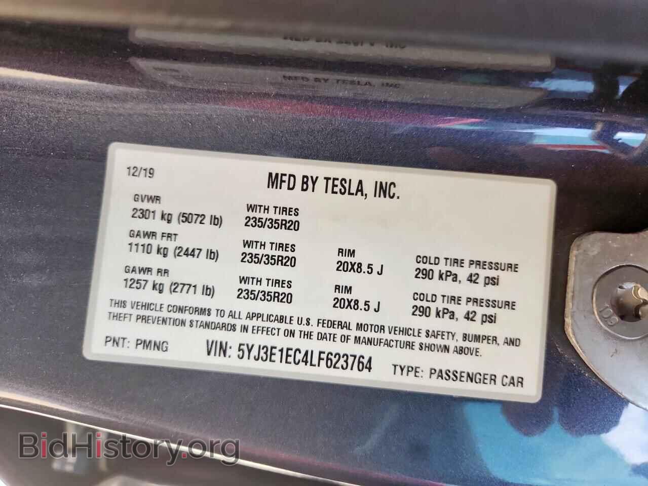 2020 TESLA MODEL 3 - VIN: 5YJ3E1EC4LF623764 - Photo 12