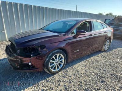 2017 Ford FUSION SE Hybrid, темно-бордовый — VIN 3FA6P0LU0HR128972, Copart