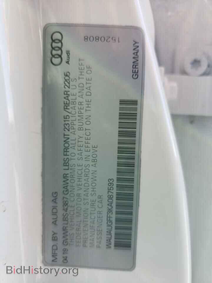 2019 AUDI A3 - VIN: WAUAUGFF3KA087593 - Фото 13