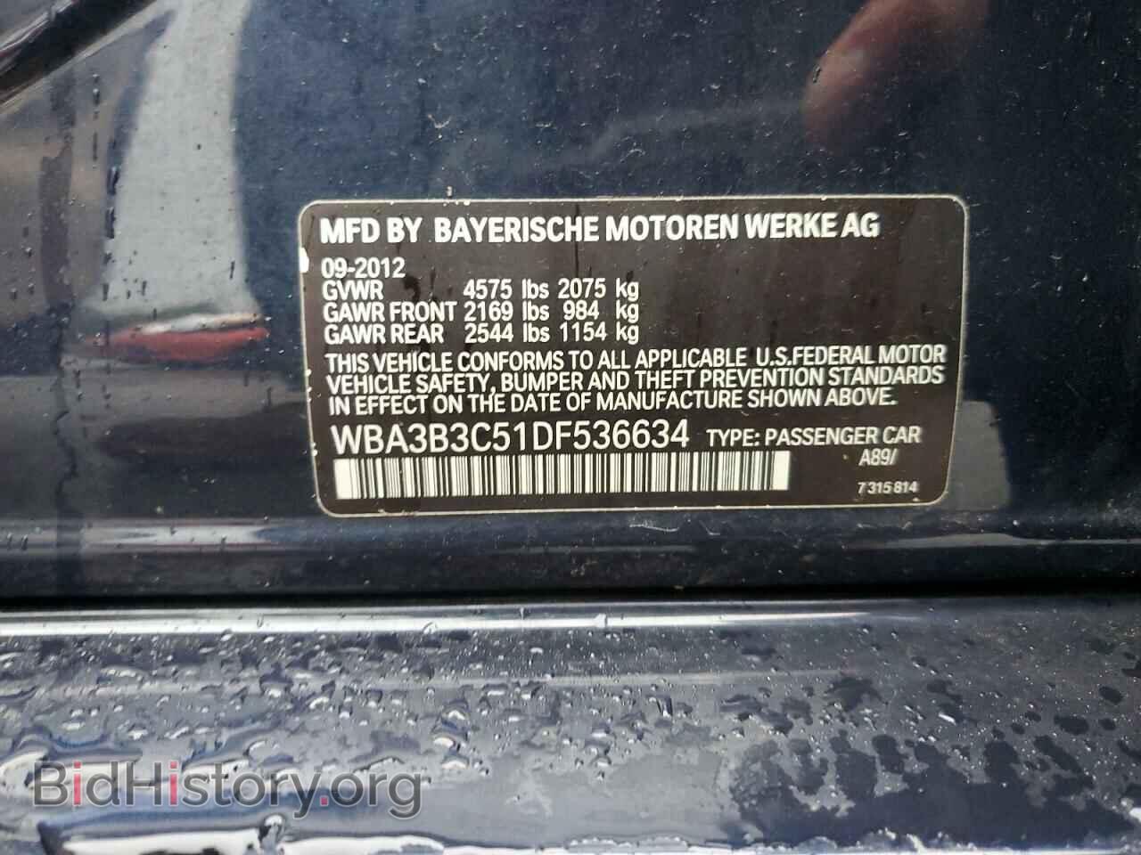 2013 BMW 3 SERIES - VIN: WBA3B3C51DF536634 - Фото 12