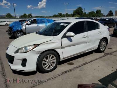 2012 Mazda 3 I, белый — VIN JM1BL1V75C1553785, Copart