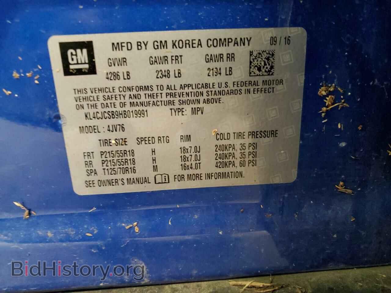 2017 BUICK ENCORE - VIN: KL4CJCSB9HB019991 - Photo 13