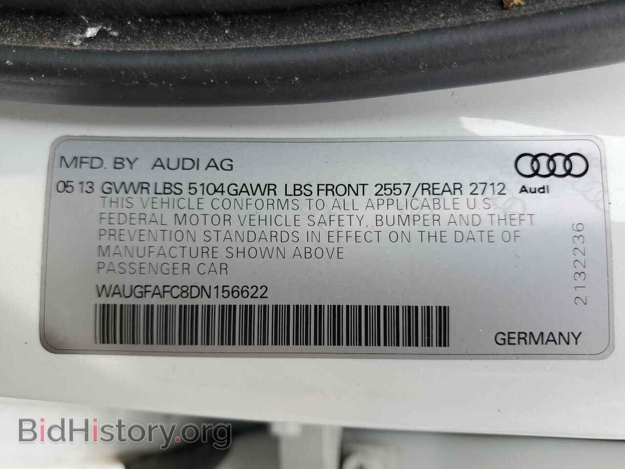 2013 AUDI A6 - VIN: WAUGFAFC8DN156622 - Photo 12
