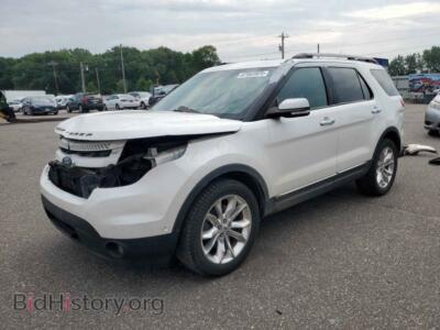 2015 Ford EXPLORER Limited, белый — VIN 1FM5K8F89FGB59624, Copart