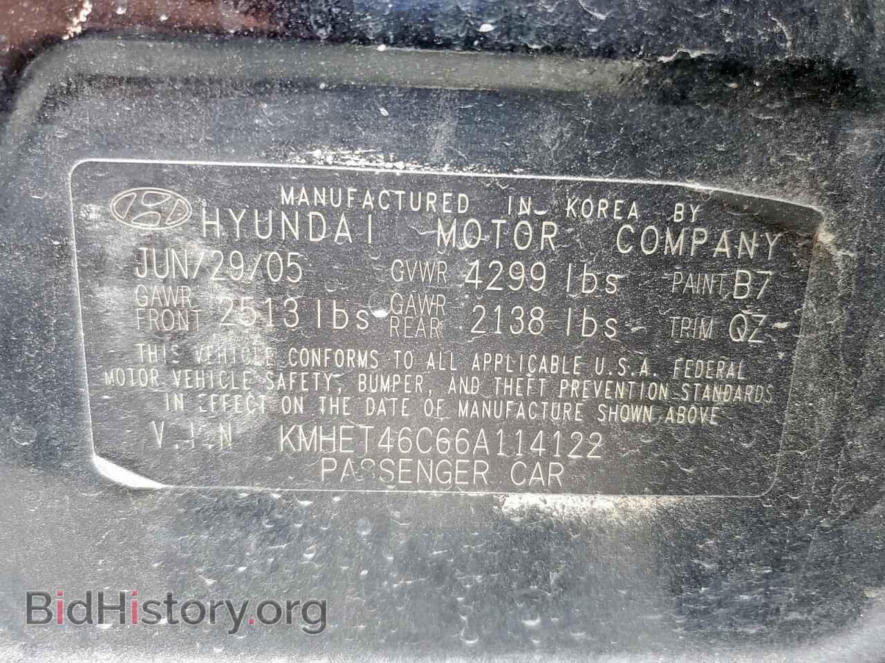 2006 HYUNDAI SONATA - VIN: KMHET46C66A114122 - Photo 12