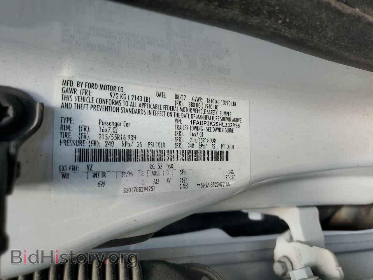2017 FORD FOCUS - VIN: 1FADP3K25HL332836 - Фото 12