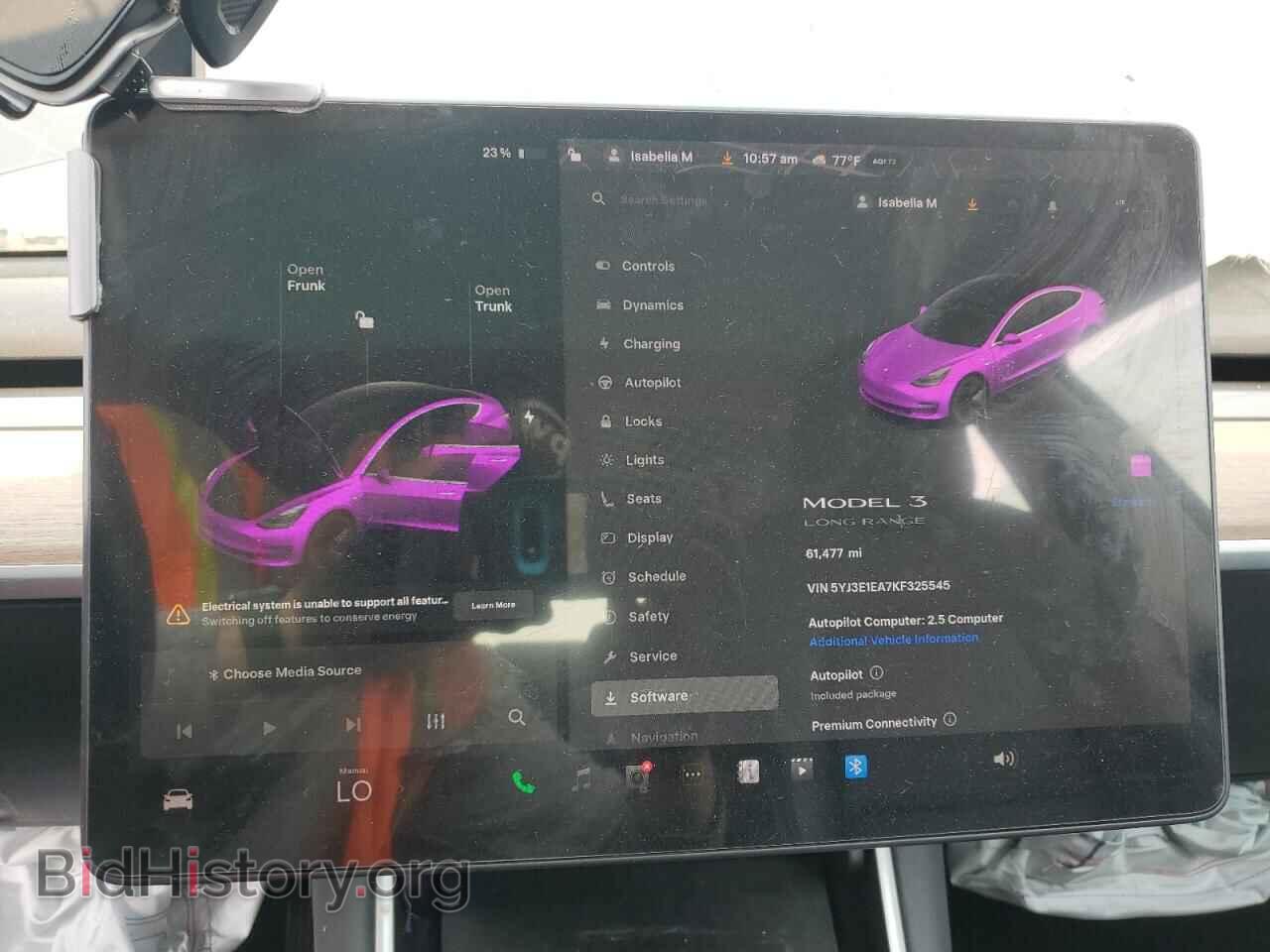 2019 TESLA MODEL 3 - VIN: 5YJ3E1EA7KF325545 - Фото 9