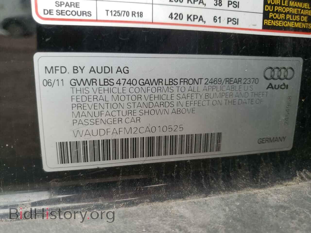 2012 AUDI A3 - VIN: WAUDFAFM2CA010525 - Photo 10
