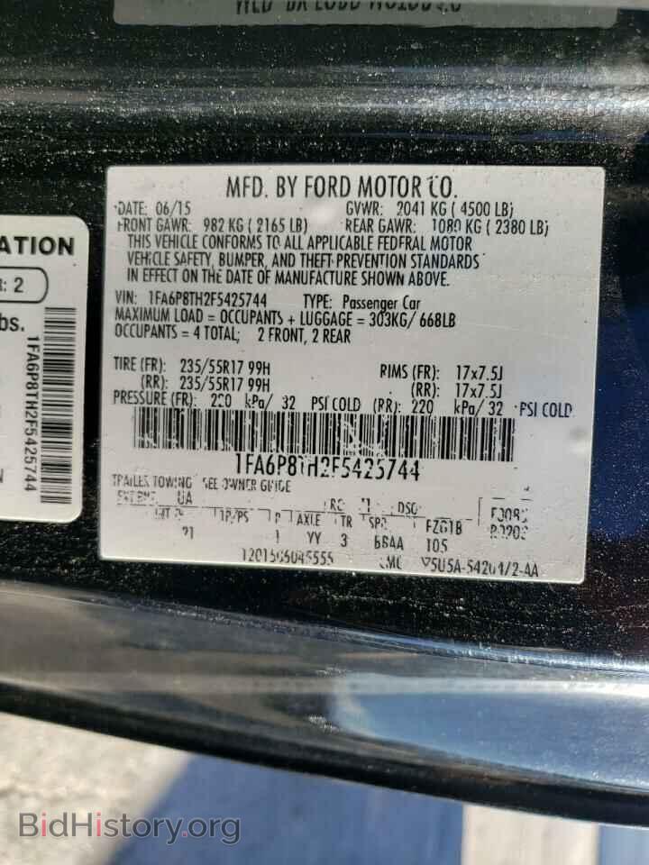 2015 FORD MUSTANG - VIN: 1FA6P8TH2F5425744 - Фото 10