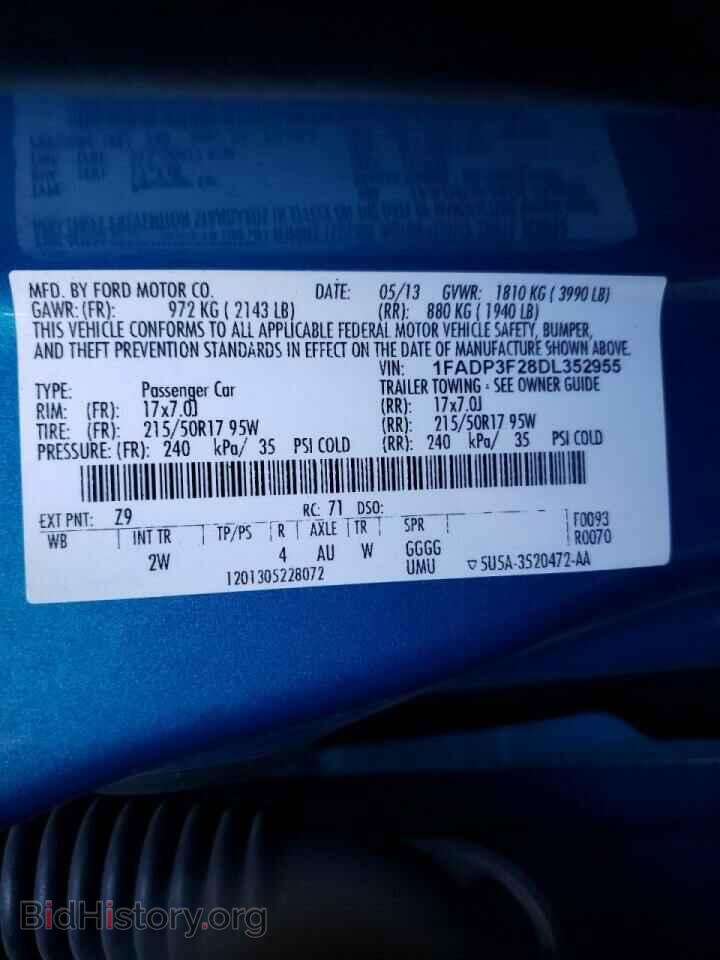 2013 FORD FOCUS - VIN: 1FADP3F28DL352955 - Photo 10