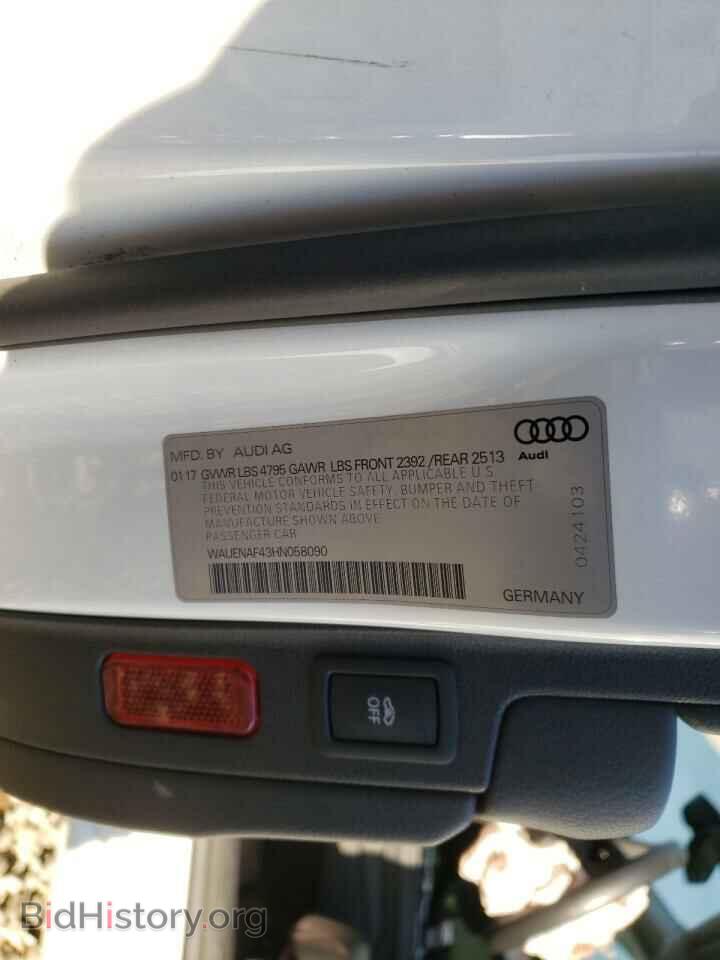 2017 AUDI A4 - VIN: WAUENAF43HN058090 - Фото 10
