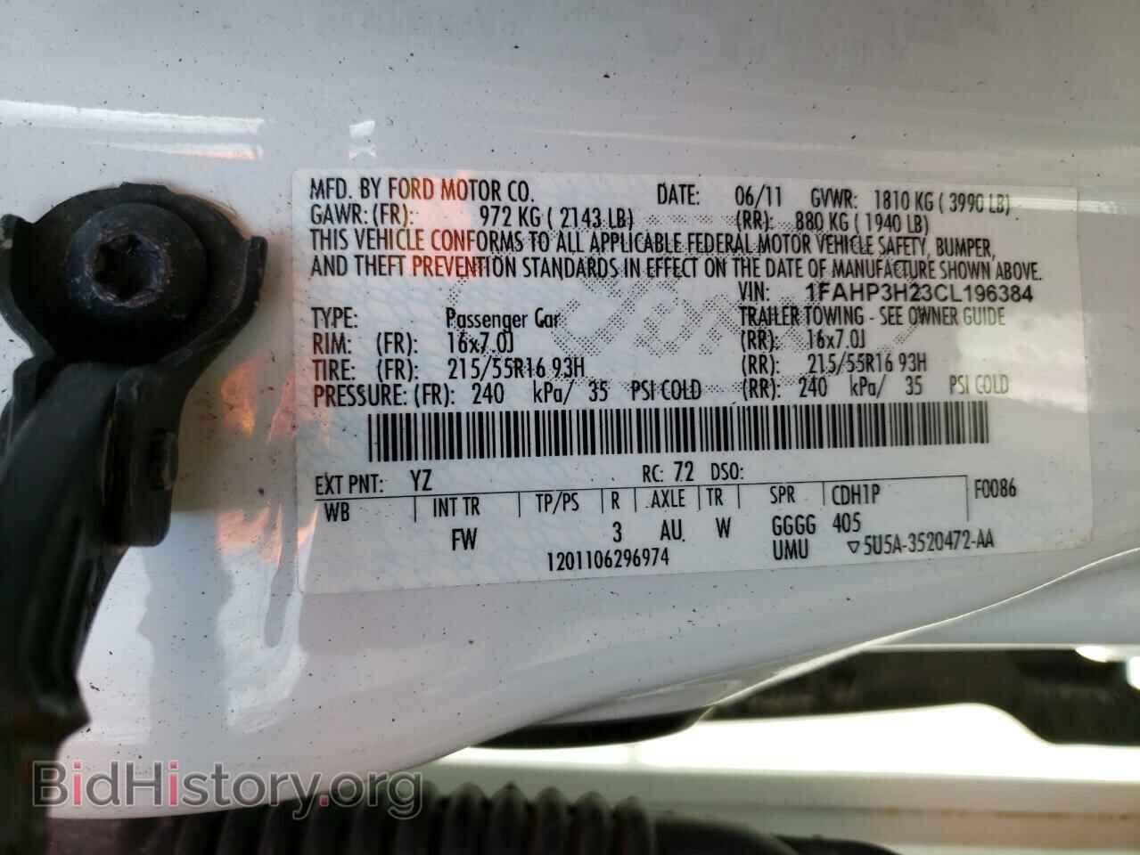 2012 FORD FOCUS - VIN: 1FAHP3H23CL196384 - Фото 10