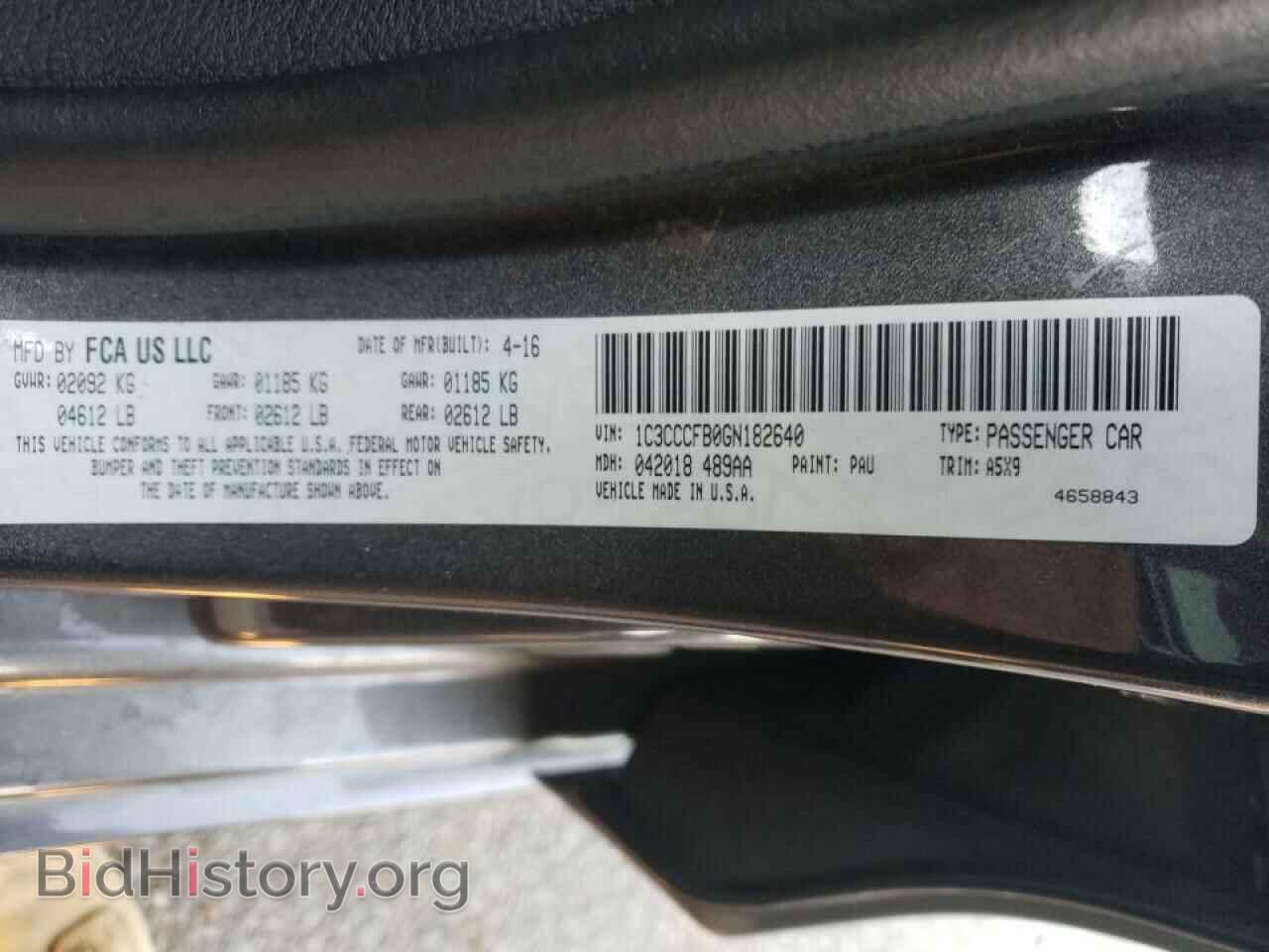 2016 CHRYSLER 200 - VIN: 1C3CCCFB0GN182640 - Фото 10
