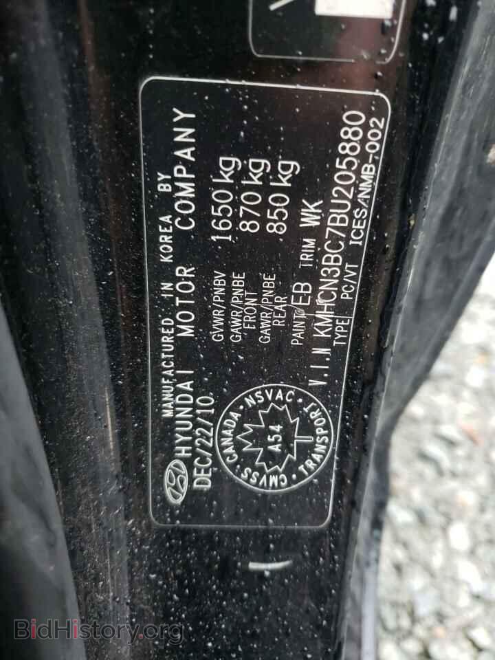 2011 HYUNDAI ACCENT - VIN: KMHCN3BC7BU205880 - Фото 10