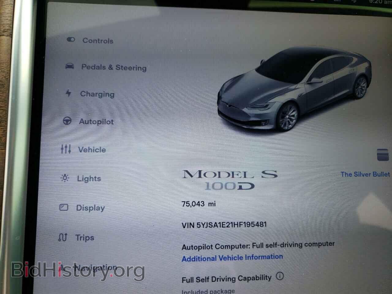 2017 TESLA MODEL S - VIN: 5YJSA1E21HF195481 - Photo 9