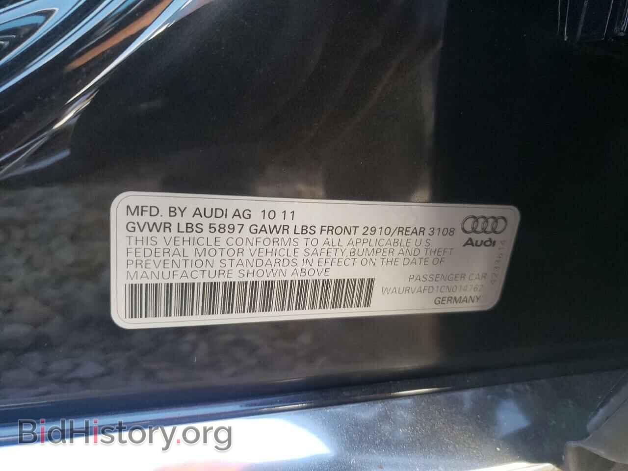 2012 AUDI A8 - VIN: WAURVAFD1CN014762 - Photo 10