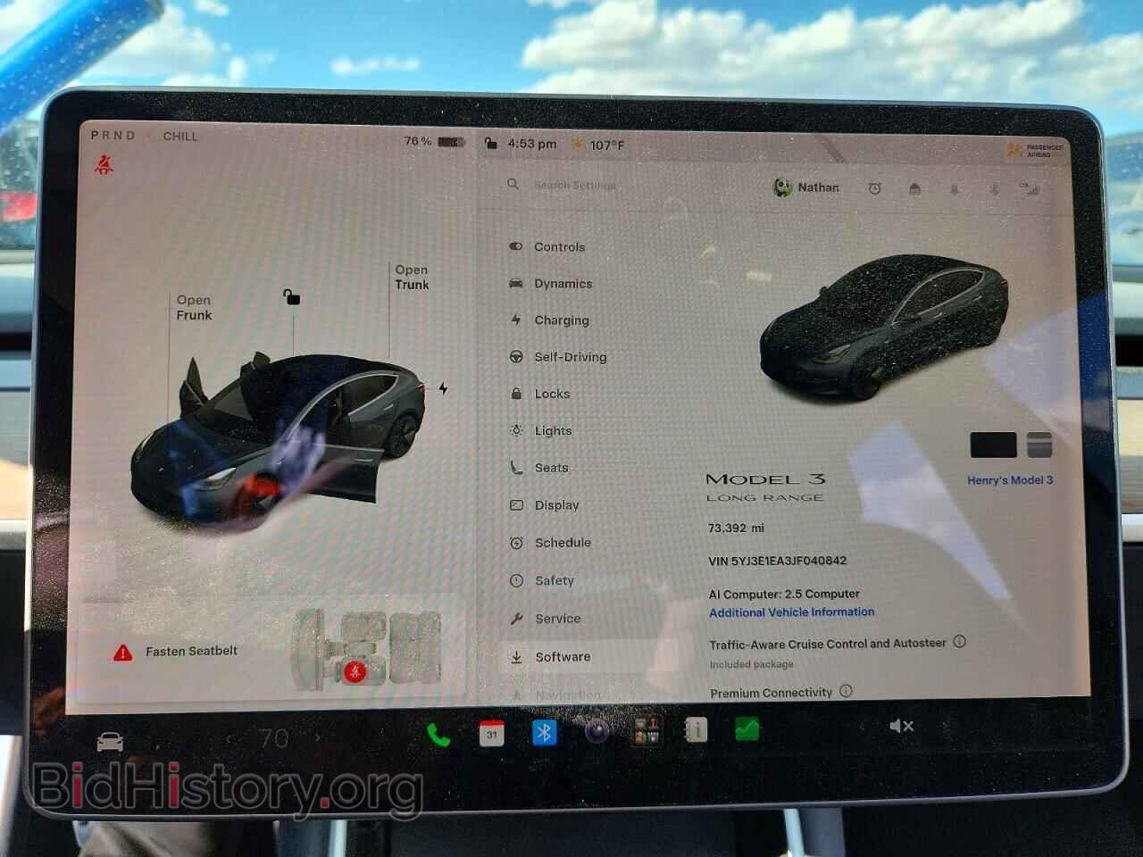 2018 TESLA MODEL 3 - VIN: 5YJ3E1EA3JF040842 - Photo 9
