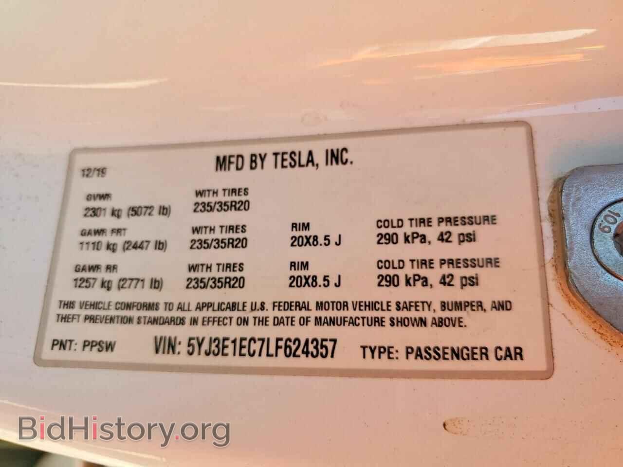 2020 TESLA MODEL 3 - VIN: 5YJ3E1EC7LF624357 - Photo 12