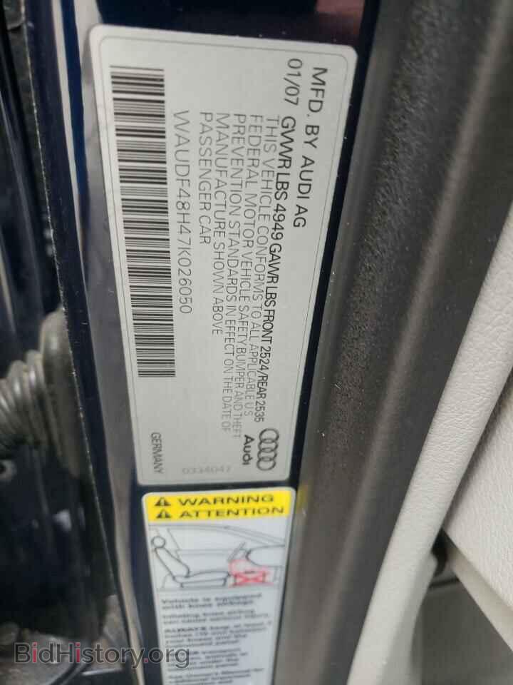 2007 AUDI A4 - VIN: WAUDF48H47K026050 - Фото 10