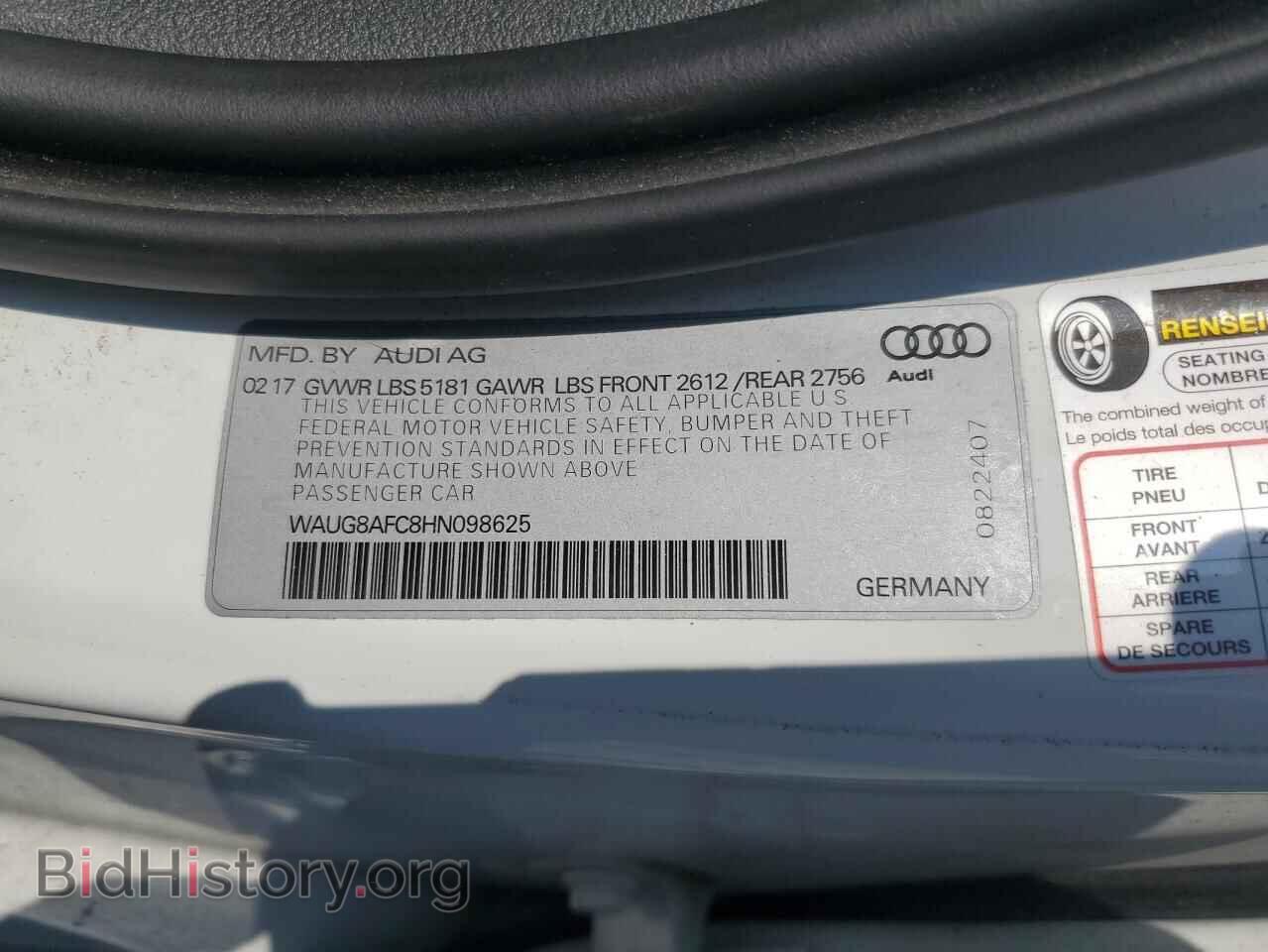 2017 AUDI A6 - VIN: WAUG8AFC8HN098625 - Photo 12