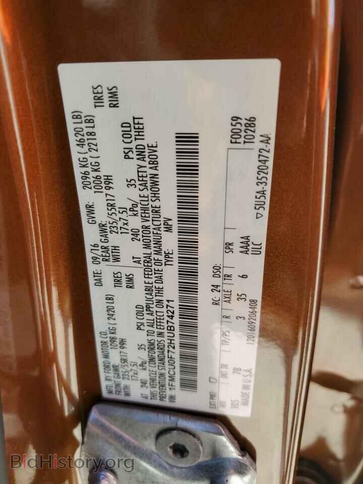 2017 FORD ESCAPE - VIN: 1FMCU0F72HUB74271 - Photo 13
