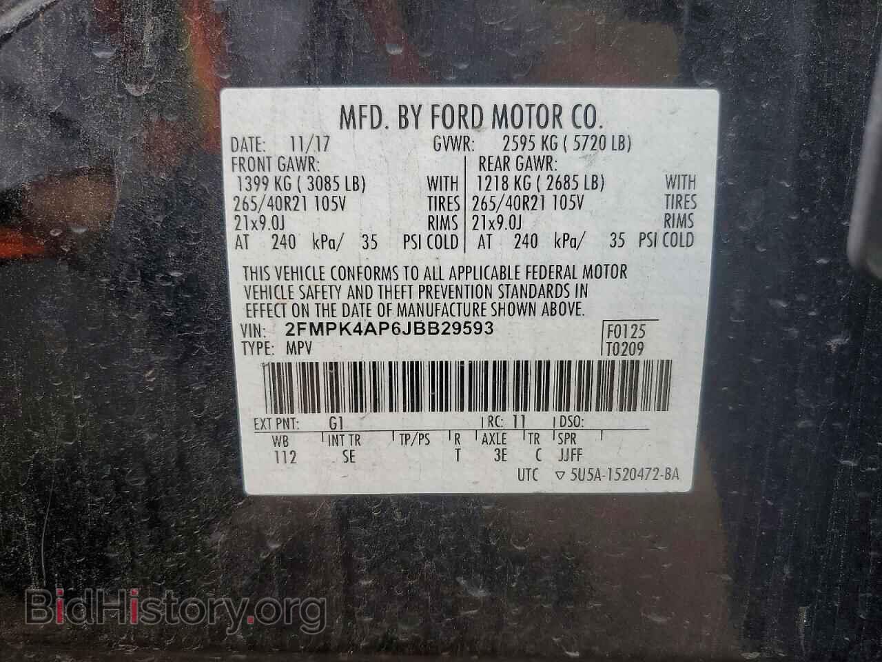 2018 FORD EDGE - VIN: 2FMPK4AP6JBB29593 - Photo 13