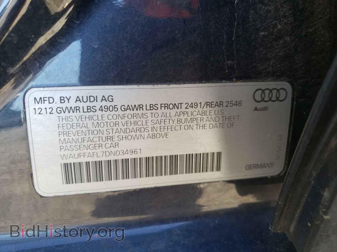2013 AUDI A4 - VIN: WAUFFAFL7DN034961 - Фото 10