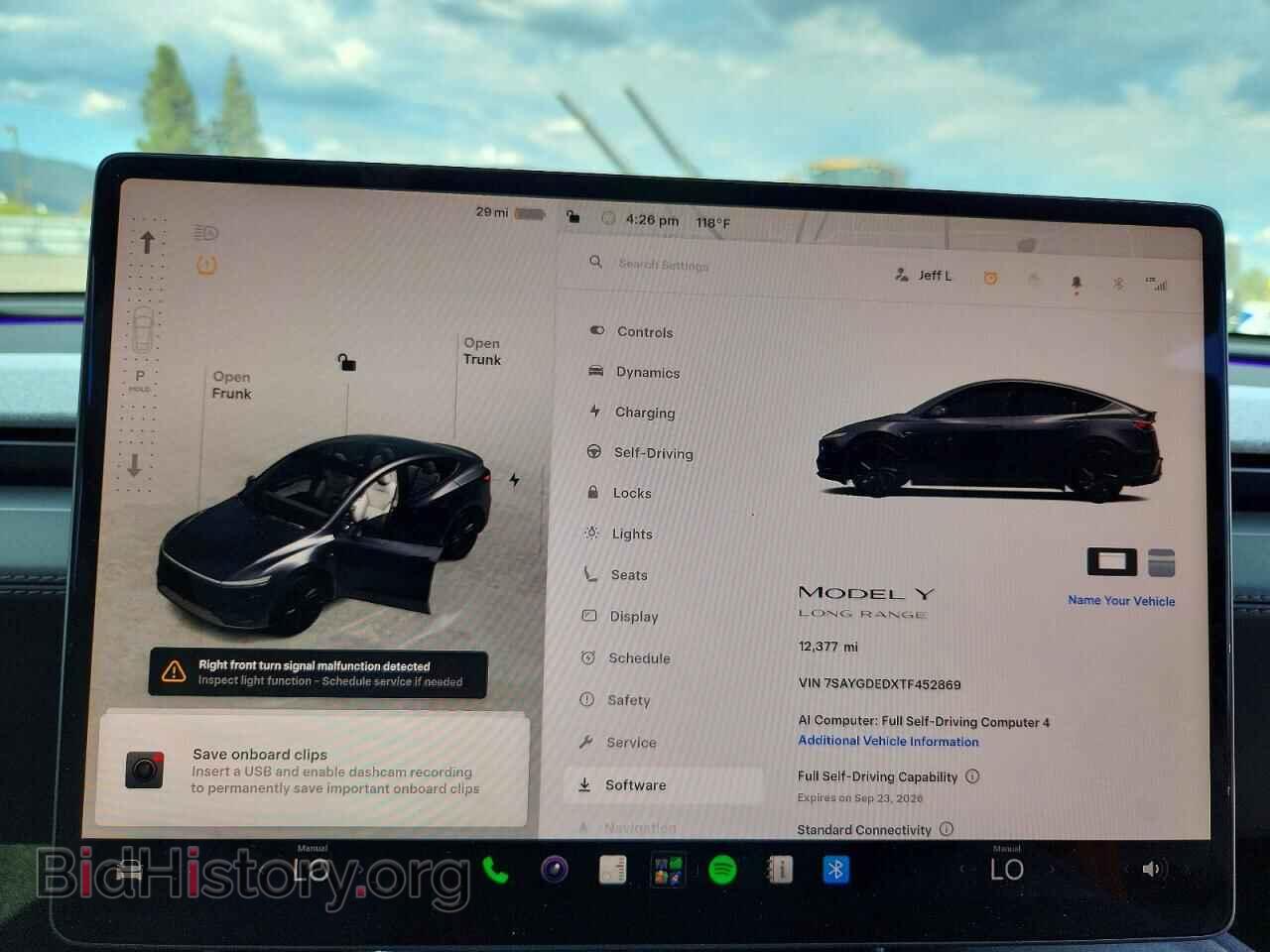 2026 TESLA MODEL Y - VIN: 7SAYGDEDXTF452869 - Фото 9