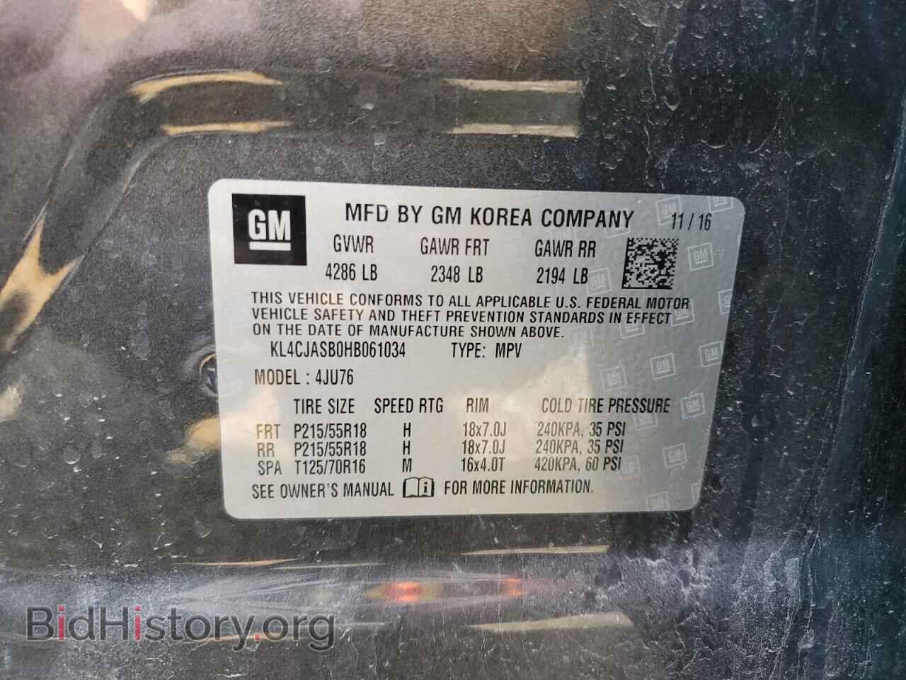 2017 BUICK ENCORE - VIN: KL4CJASB0HB061034 - Photo 13