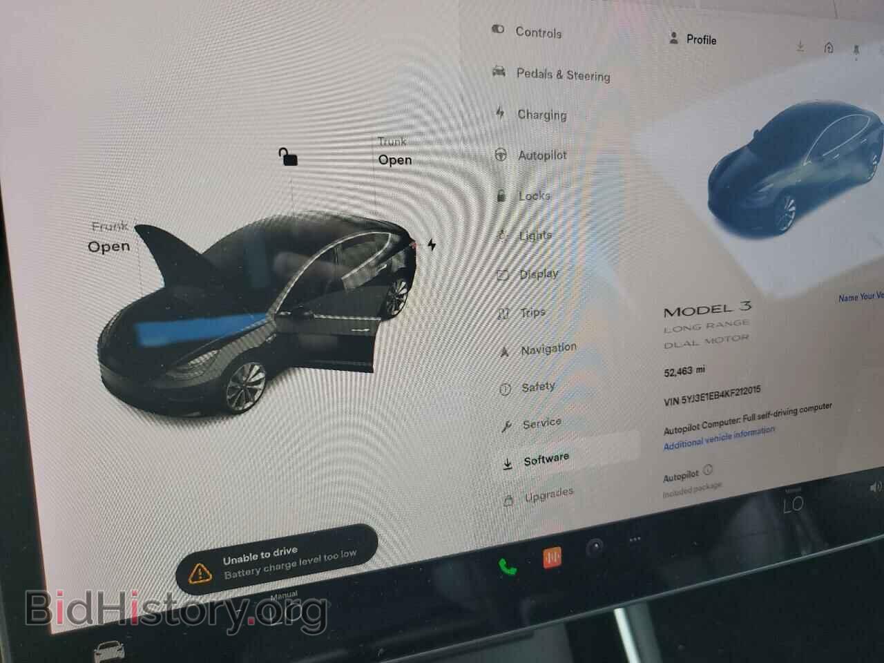 2019 TESLA MODEL 3 - VIN: 5YJ3E1EB4KF212015 - Фото 9