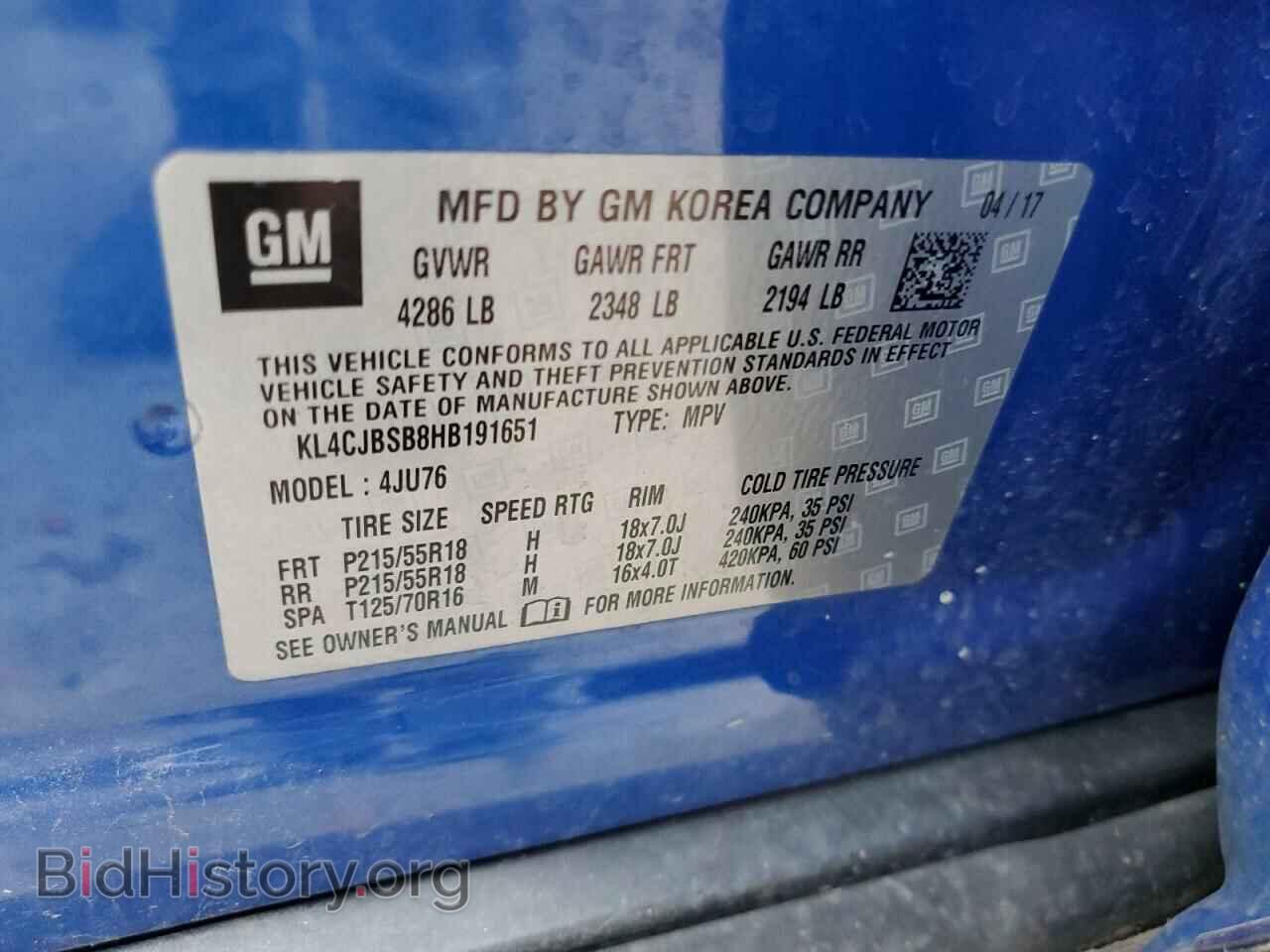 2017 BUICK ENCORE - VIN: KL4CJBSB8HB191651 - Photo 10
