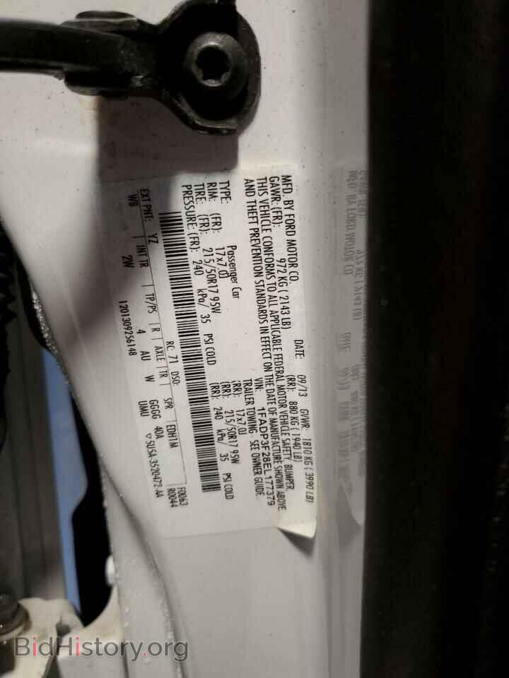 2014 FORD FOCUS - VIN: 1FADP3F28EL177379 - Фото 12