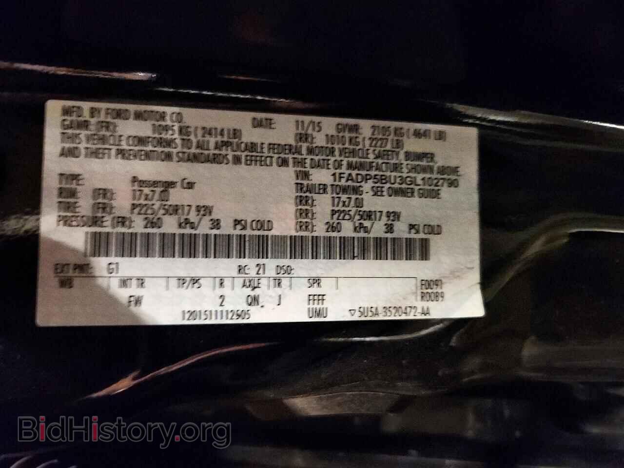 2016 FORD CMAX - VIN: 1FADP5BU3GL102790 - Фото 13