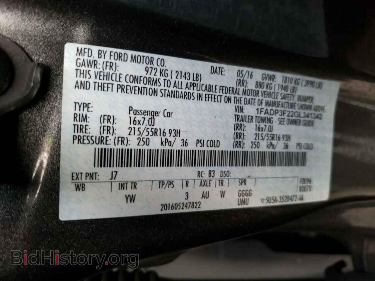 2016 FORD FOCUS - VIN: 1FADP3F22GL341342 - Фото 10