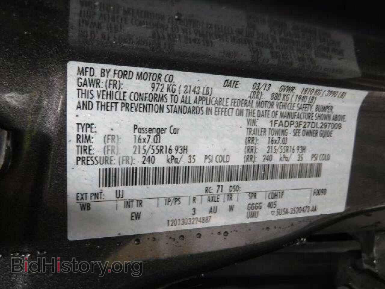 2013 FORD FOCUS - VIN: 1FADP3F27DL297009 - Photo 9