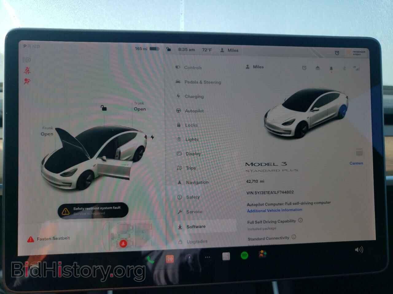 2020 TESLA MODEL 3 - VIN: 5YJ3E1EA1LF744802 - Фото 9