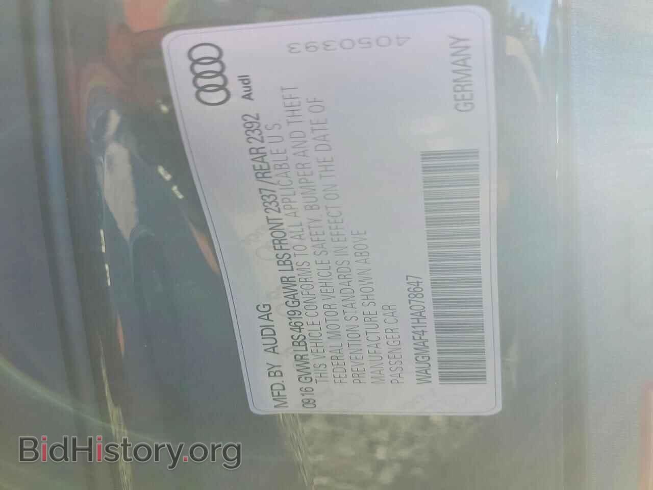 2017 AUDI A4 - VIN: WAUGMAF41HA078647 - Photo 12