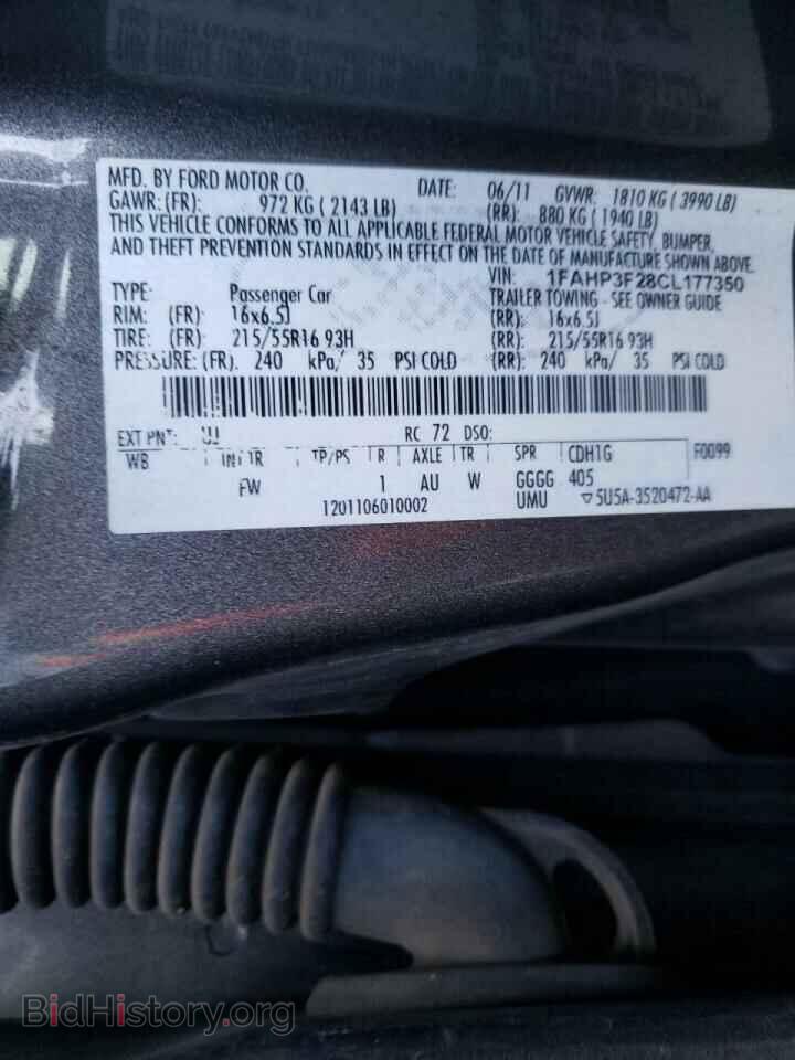 2012 FORD FOCUS - VIN: 1FAHP3F28CL177350 - Фото 10