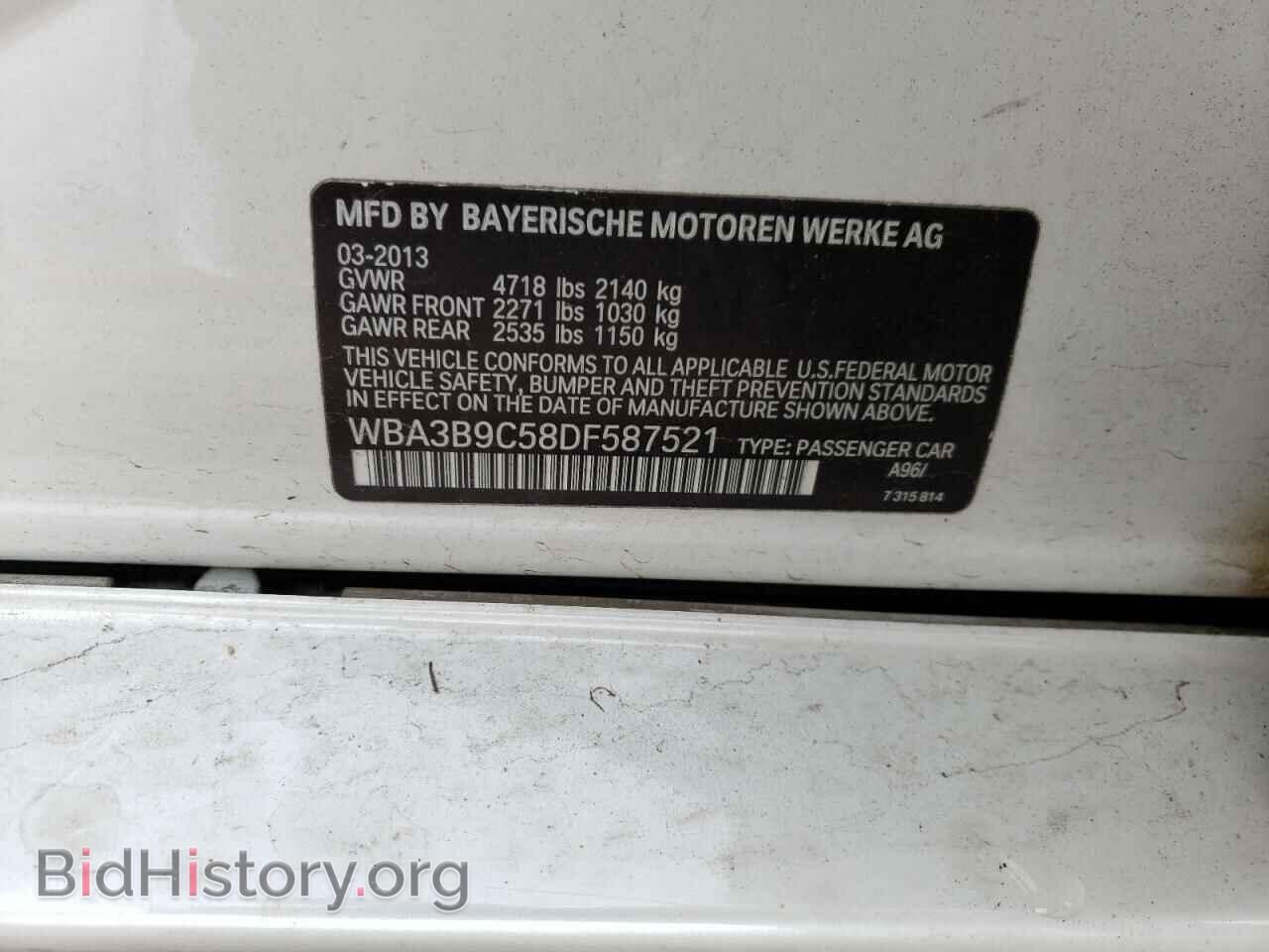 2013 BMW 3 SERIES - VIN: WBA3B9C58DF587521 - Photo 12